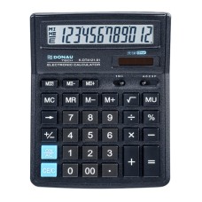 Calculator DONAU TECH 12 digits display dim 190x143x40 mm Ne