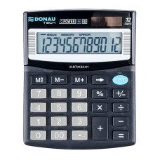 Calculator DONAU TECH 12 digits display dim 122x100x32 mm Ne