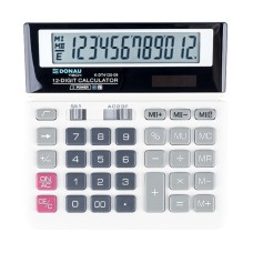 Calculator DONAU TECH 12 digits display dim 155x152x28 mm Al