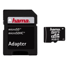 Card de memorie HAMA 108084 microSDHC 8GB clasa 10 22MBs ada