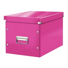 Cutie depozitare Leitz WOW Click & Store32x31x36 cm roz